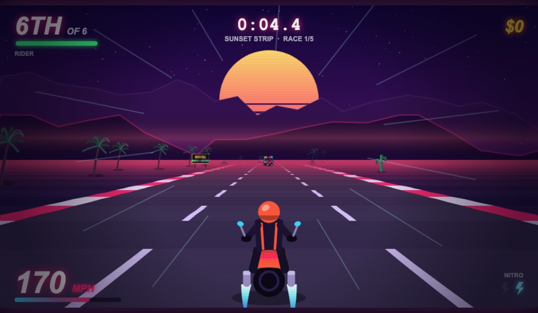 Nitro boost speed lines effect while racing
